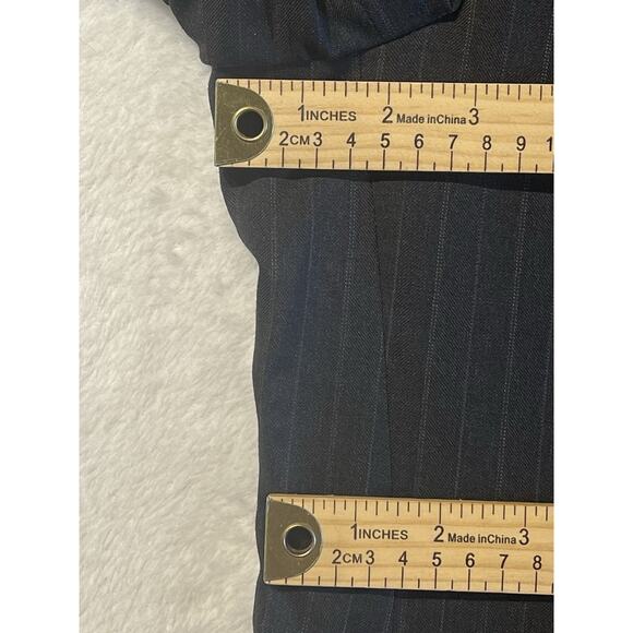 Vtg Society Brand by Hartmarx 44R Gray with Blue Red Chalk Stripe Blazer Jacket - Picture 11 of 16